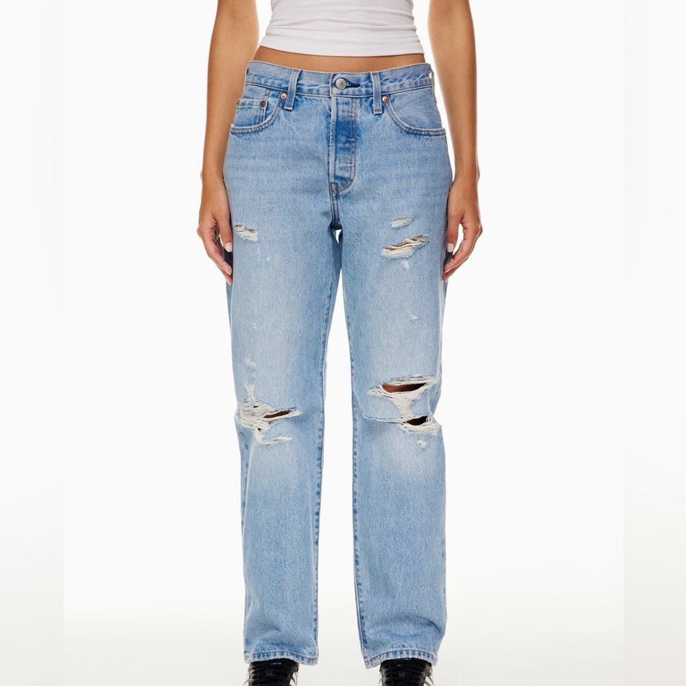 Men's Distressed Blue Jeans